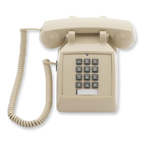 Single-Line Desk Phone, No Message Waiting Light, Ash